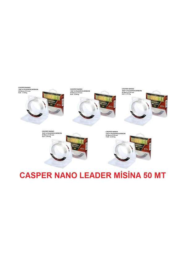 Captain Casper Nano %100 Fluorocarbon 014mm 50 Mt Leader Misina